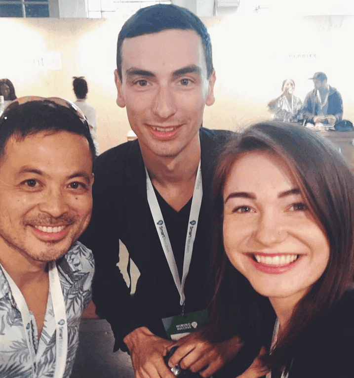 Hung Lee, Andrew Stetsenko and Anna Trubitsyna at Hiring Success