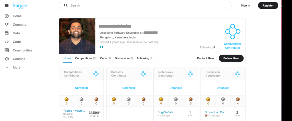 kaggle profile